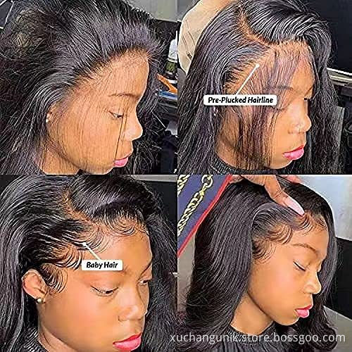 Uniky Body Wave 13x4 Lace Front Human Hair Wigs,Hd Lace Frontal Wig,40 Inch Human Hair Full Lace Front Wig